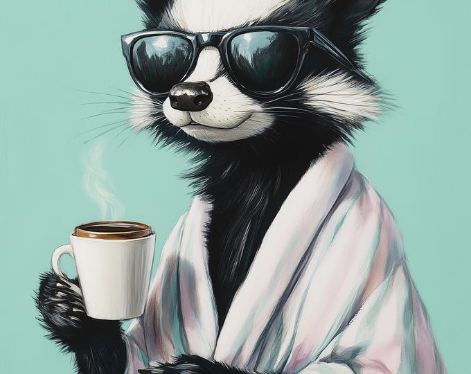 Funny Animal Wall Art - Printed in the UK Premium Quality - A4 A3 A2 - Festival Merch