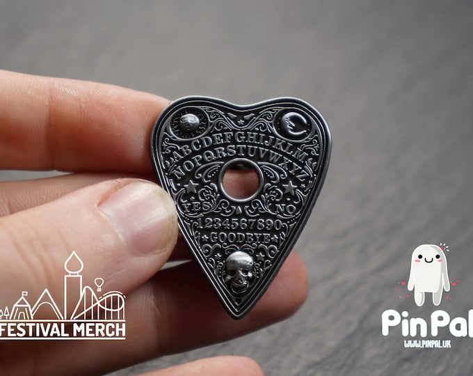Halloween Enamel Pin - PinPal UK214 - Spooky badge Ghost Emo Cute Button Funny Boo Vampire Hand ouija board scary movie gift outfit