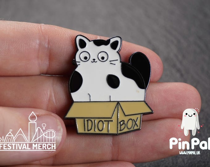Cat Enamel Pin - PinPal UK204 - Pin Badges - Funny Gift, Music Gift, Anime Gift, Cute Gift, Positive gift, Cheeky Rude Gift, Unique Gift