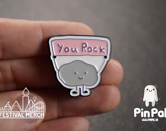 You Rock Pin - Funny Enamel Pin - PinPal UK085 - Pin Badges - Funny Gift, Music Gift, Anime Gift, Cute Gift, Positive gift, Unique Gift