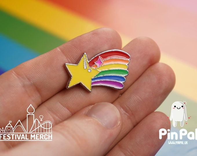 Rainbow Flag Pin | Enamel - PinPal UK013 - LGBT Pride Badge Stud Lesbian Gay Bisexual Transgender Queer Metal Button Pride gift Pride outfit