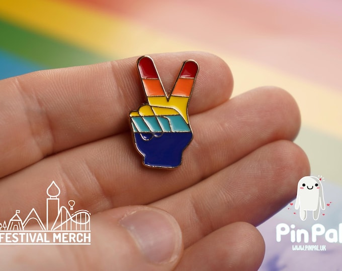 Rainbow Flag Pin | Enamel - PinPal UK13.5 - LGBT Pride Badge Stud Lesbian Gay Bisexual Transgender Queer Metal Button Pride gift outfit
