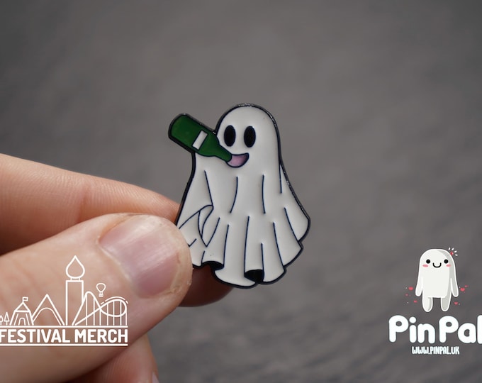 Halloween Enamel Pin - PinPal UK219 - Spooky badge Ghost Emo Cute Button Funny Boo Vampire Hand ouija board scary movie gift outfit