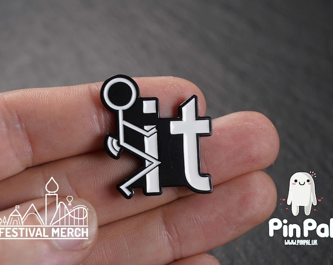 Funny Enamel Pin - PinPal UK140 - Pin Badges - Funny Gift, Music Gift, Anime Gift, Cute Gift, Positive gift, Cheeky Rude Gift, Unique Gift