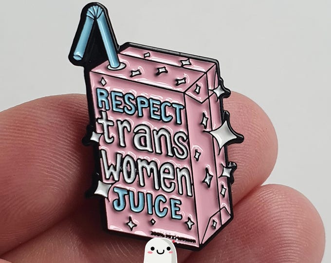 Transgender Flag Pin | Hard Enamel - LGBT Badge Stud  Transgender Juice box Stand by our trans - Rainbow Button - Pride gift Pride outfit