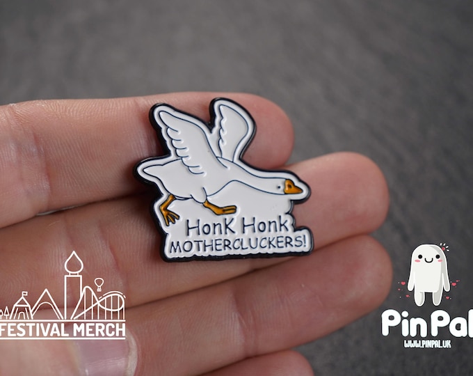 Silly Goose Enamel Pin - PinPal UK174 - Pin Badges - Funny Gift, Music Gift, Anime Gift, Cute Gift, Positive gift, Cheeky Rude Gift