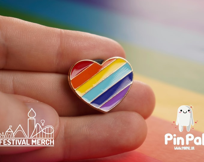 Rainbow Flag Pin | Enamel - PinPal UK059 - LGBT Pride Badge Stud Lesbian Gay Bisexual Transgender Queer Metal Button Pride gift Pride outfit