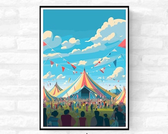 Personalisable Music Festival Print (Unofficial) - A4 A3 A2 - Music Festival Poster - Festival Merch