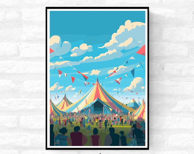 Personalisable Music Festival Print (Unofficial) - A4 A3 A2 - Music Festival Poster - Festival Merch
