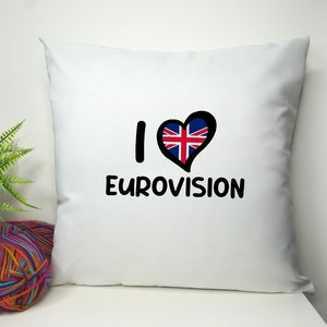 2026 Eurovision (Unofficial) Inspired Cushion Cover 40cm by 40cm - No filling - Song Contest Party European Flags Pillowcase Festival Merch