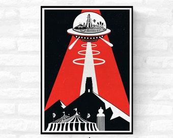Personalisable Glastonbury Festival Print (Unofficial) - A4 A3 A2 - Inspired Glasto Music Poster Somerset - Festival Merch