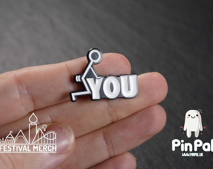 Funny Enamel Pin - PinPal UK135 - Pin Badges - Funny Gift, Music Gift, Anime Gift, Cute Gift, Positive gift, Cheeky Rude Gift, Unique Gift