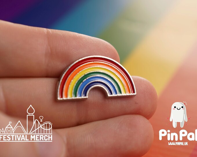 Rainbow Flag Pin | Enamel - PinPal UK051 - LGBT Pride Badge Stud Lesbian Gay Bisexual Transgender Queer Metal Button Pride gift Pride outfit