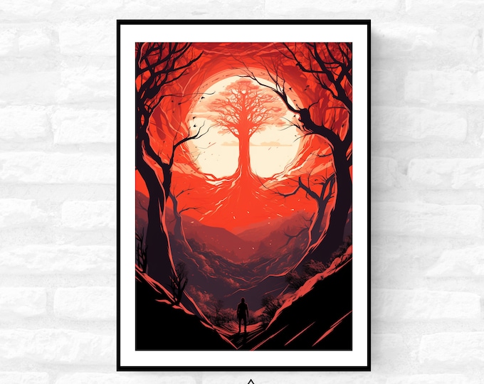 Gaming Poster High Quality Movie Wall Art Fantasy Print Inspired by Game of thrones Lord of the rings The Witcher A4 A3 A2 - Festival Merch