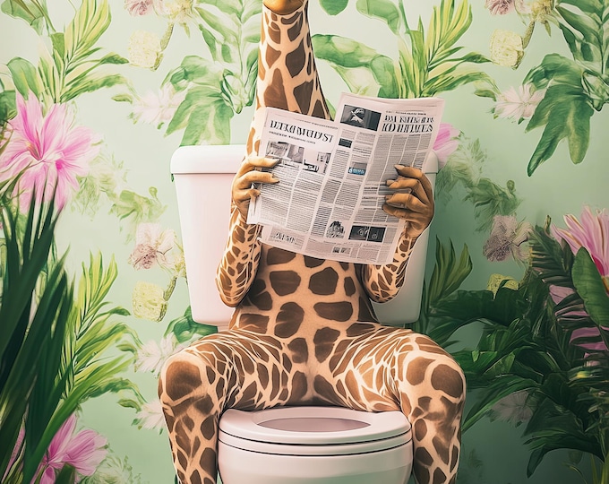 Funny Animal Wall Art - Printed in the UK Premium Quality - A4 A3 A2 - Festival Merch