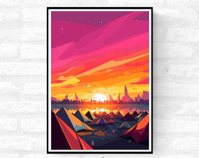 Personalisable Music Festival Print (Unofficial) - A4 A3 A2 - Music Festival Poster - Festival Merch