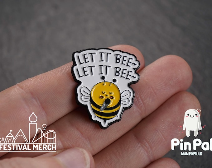 Bee Enamel Pin - PinPal UK173 - Pin Badges - Funny Gift, Music Gift, Anime Gift, Cute Gift, Positive gift, Cheeky Rude Gift, Unique Gift