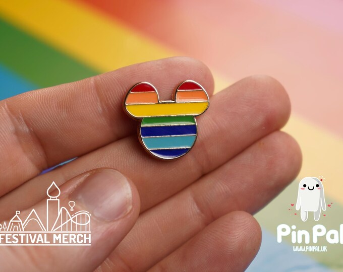 Rainbow Flag Pin | Enamel - PinPal UK014 - LGBT Pride Badge Stud Lesbian Gay Bisexual Transgender Queer Metal Button Pride gift Pride outfit