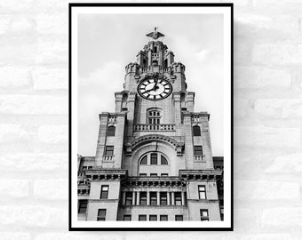Liverpool Print - Premium Quality - A4 A3 A2 - Black and White - Beatles Albert Docks Cavern Club - Festival Merch