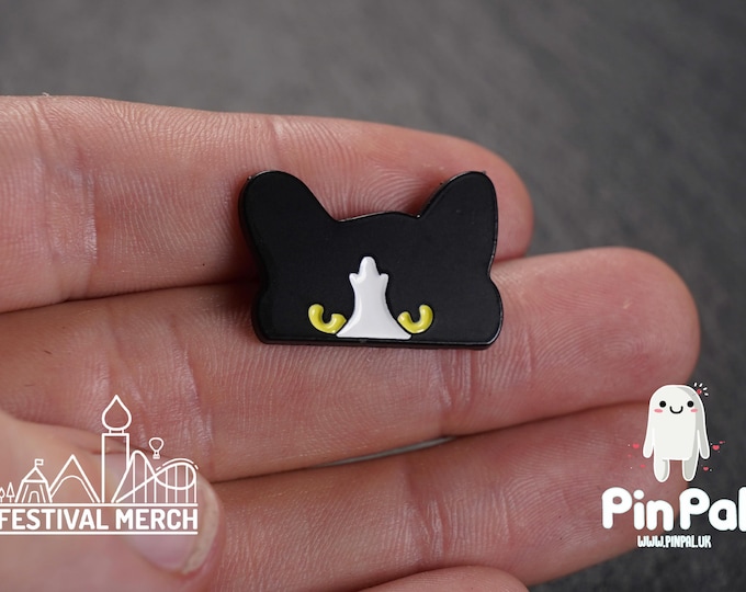 Cat Enamel Pin - PinPal UK191 - Pin Badges - Funny Gift, Music Gift, Anime Gift, Cute Gift, Positive gift, Cheeky Rude Gift, Unique Gift