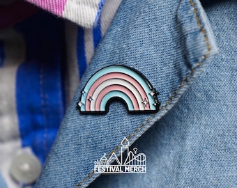 Transgender Flag Pin | Hard Enamel - LGBT Badge Stud Lesbian Gay Bisexual Transgender Queer - Rainbow Button - Pride gift Pride outfit