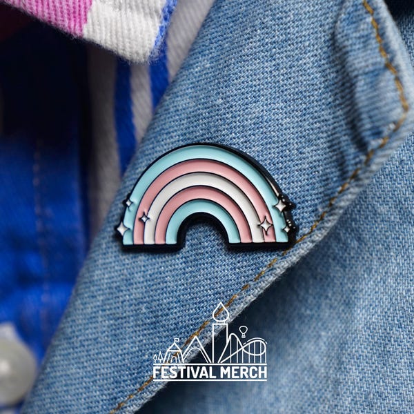 Transgender Flagga Nål | Hård Emalj - HBTQ Badge Stud Lesbisk Gay Bisexuell Transgender Queer - Regnbågsknapp - Pridegåva Pride-outfit