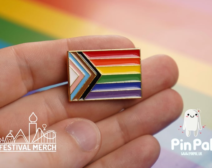 Rainbow Flag Pin | Enamel - PinPal UK001 - LGBT Pride Badge Stud Lesbian Gay Bisexual Transgender Queer Metal Button Pride gift Pride outfit