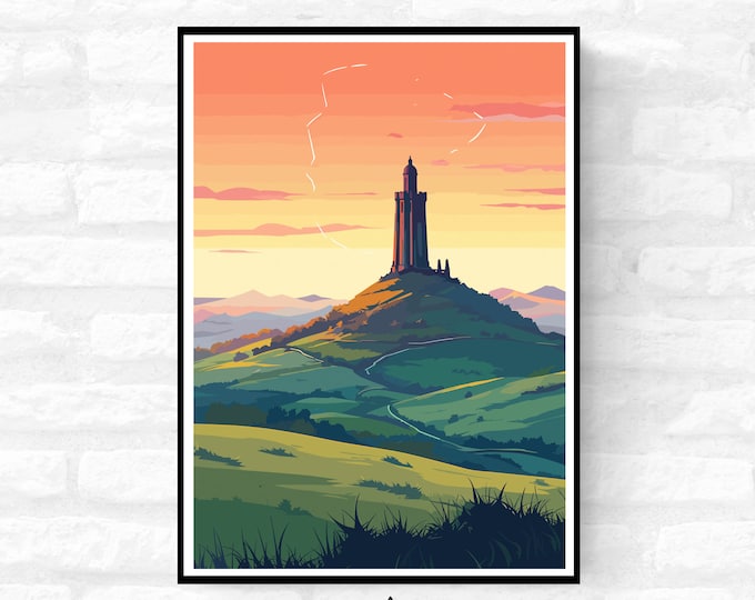 Personalisable Glastonbury Tor Print - A4 A3 A2 - Music Festival Poster - Festival Merch