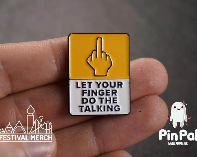Funny Enamel Pin - PinPal UK097 - Pin Badges - Funny Gift, Music Gift, Anime Gift, Cute Gift, Positive gift, Cheeky Rude Gift, Unique Gift