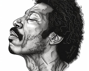 Lionel Richie Art Famous Faces Music Musician Celebrity Wall Art Print - A4 A3 A2 - Festival Merch