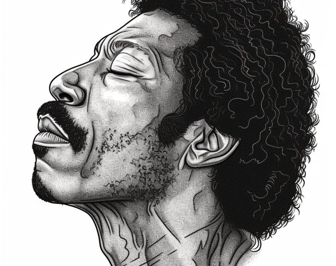 Lionel Richie Art Famous Faces Music Musician Celebrity Wall Art Print - A4 A3 A2 - Festival Merch