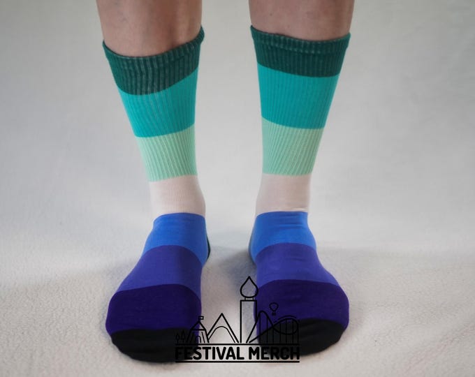 Gay men Pride Socks | Unisex LGBTQ+ Apparel | Premium Cotton Rich ~ Pride Flag Gifts  Bisexual Flag Rainbow Socks Vincian / MLM flag