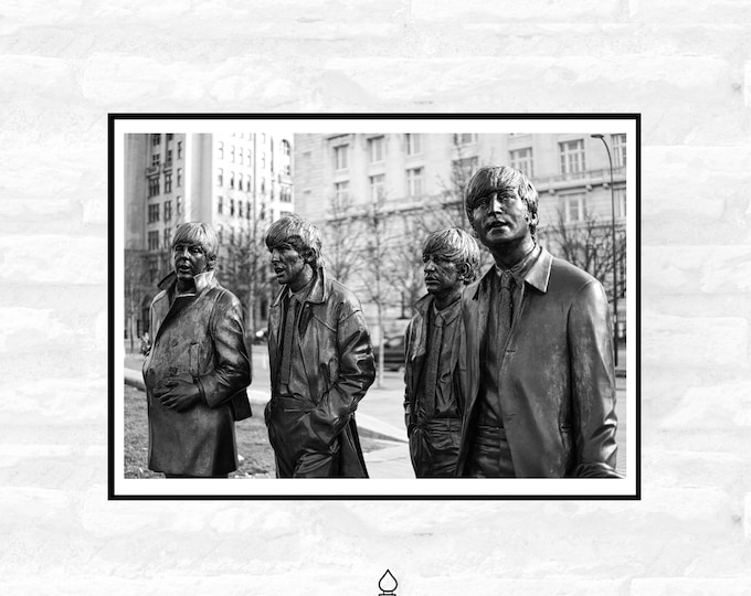 Liverpool Print - Premium Quality - A4 A3 A2 - Black and White - Beatles Albert Docks Cavern Club - Festival Merch