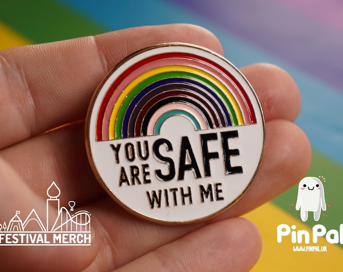 Rainbow Flag Pin | Enamel - PinPal UK067 - LGBT Pride Badge Stud Lesbian Gay Bisexual Transgender Queer Metal Button Pride gift Pride outfit