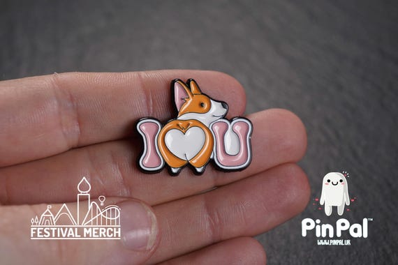 I love you Enamel Pin - PinPal UK195 - Pin Badges - Funny Gift, Music Gift, Anime Gift, Cute Gift, Positive gift, Cheeky Rude Gift, Unique