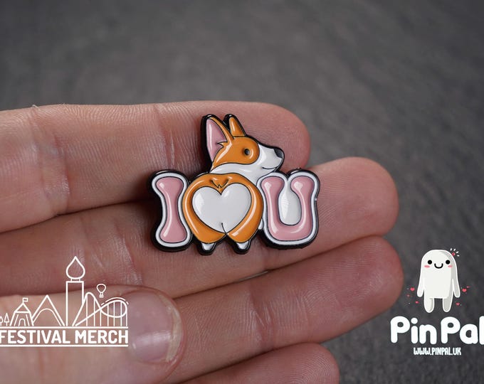 I love you Enamel Pin - PinPal UK195 - Pin Badges - Funny Gift, Music Gift, Anime Gift, Cute Gift, Positive gift, Cheeky Rude Gift, Unique