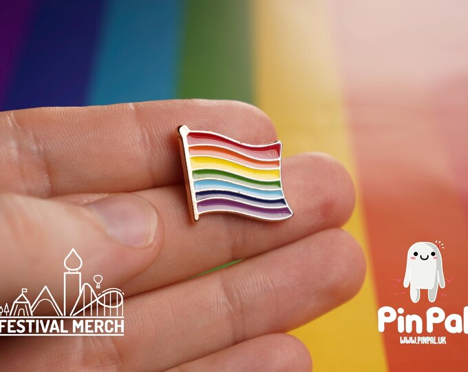 Rainbow Flag Pin | Enamel - PinPal UK033 - LGBT Pride Badge Stud Lesbian Gay Bisexual Transgender Queer Metal Button Pride gift Pride outfit