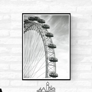 London Premium Travel Prints - Instagram London Wall hangings home decor Art - Black and white - A4 A3 A2  - Festival Merch