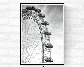 London Premium Travel Prints - Instagram London Wall hangings home decor Art - Black and white - A4 A3 A2  - Festival Merch