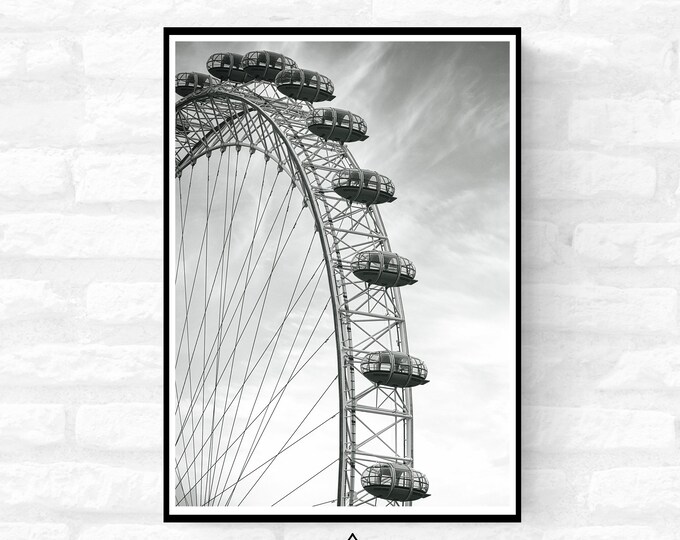 London Premium Travel Prints - Instagram London Wall hangings home decor Art - Black and white - A4 A3 A2  - Festival Merch
