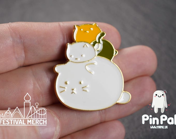 Cat Enamel Pin - PinPal UK199 - Pin Badges - Funny Gift, Music Gift, Anime Gift, Cute Gift, Positive gift, Cheeky Rude Gift, Unique Gift