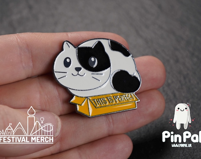 Cat Enamel Pin - PinPal UK172 - Pin Badges - Funny Gift, Music Gift, Anime Gift, Cute Gift, Positive gift, Cheeky Rude Gift, Unique Gift