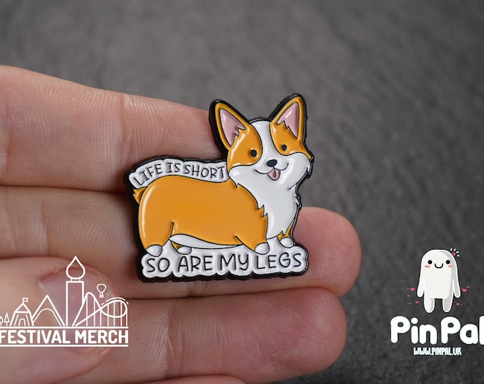 Dog Enamel Pin - PinPal UK185 - Pin Badges - Funny Gift, Music Gift, Anime Gift, Cute Gift, Positive gift, Cheeky Rude Gift, Unique Gift