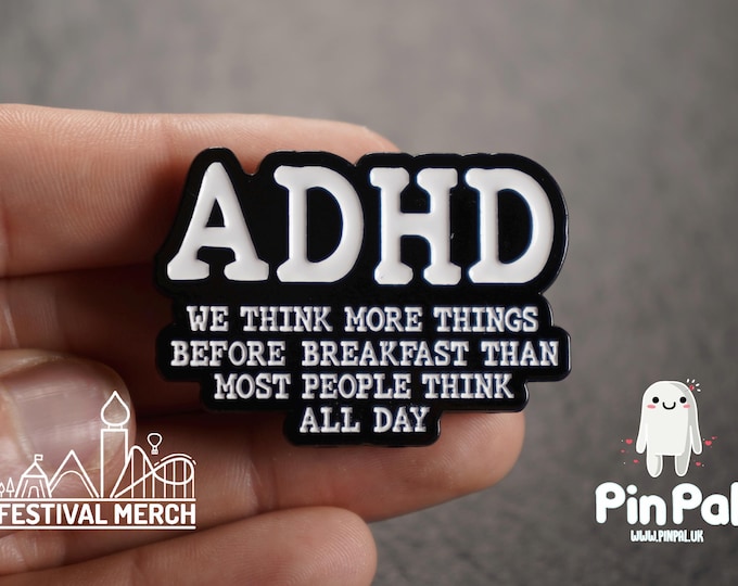 ADHD Enamel Pin - PinPal UK087 - Pin Badge