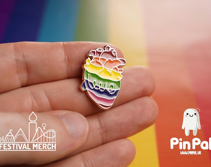 Rainbow Flag Pin | Enamel - PinPal UK027 - LGBT Pride Badge Stud Lesbian Gay Bisexual Transgender Queer Metal Button Pride gift Pride outfit