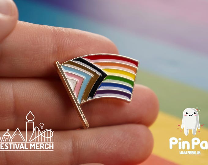 Rainbow Flag Pin | Enamel - PinPal UK070 - LGBT Pride Badge Stud Lesbian Gay Bisexual Transgender Queer Metal Button Pride gift Pride outfit