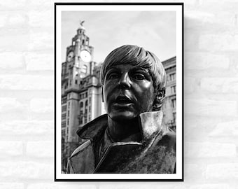 Liverpool Print - Premium Quality - A4 A3 A2 - Black and White - Beatles Albert Docks Cavern Club - Festival Merch