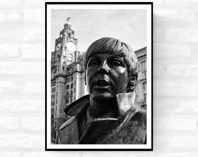 Liverpool Print - Premium Quality - A4 A3 A2 - Black and White - Beatles Albert Docks Cavern Club - Festival Merch