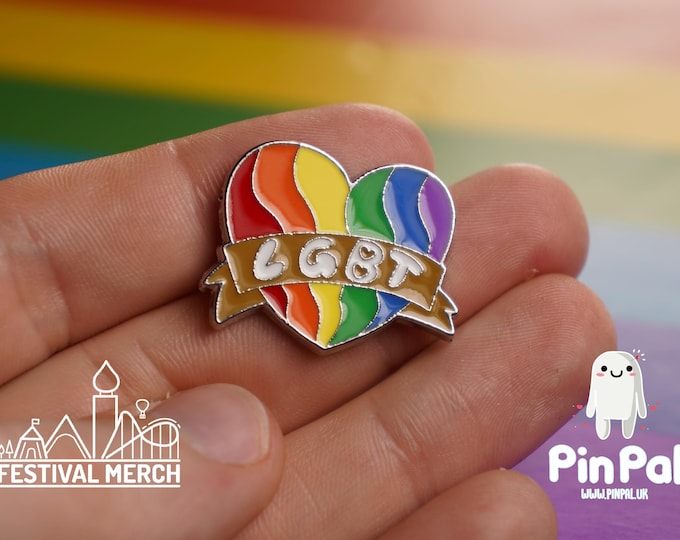 Rainbow Flag Pin | Enamel - PinPal UK043 - LGBT Pride Badge Stud Lesbian Gay Bisexual Transgender Queer Metal Button Pride gift Pride outfit