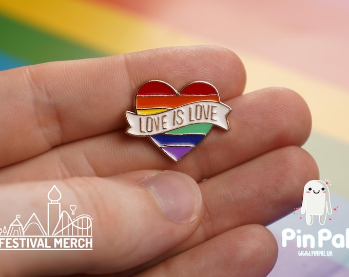 Rainbow Flag Pin | Enamel - PinPal UK004 - LGBT Pride Badge Stud Lesbian Gay Bisexual Transgender Queer Metal Button Pride gift Pride outfit